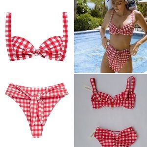 NWT Montce Red Gingham Set - Paula + Kayla
